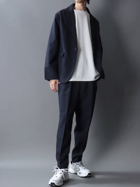 「アイテム（セットアップ）」を使った、SITRYさん（メンズ・181cm）の春コーディネート
