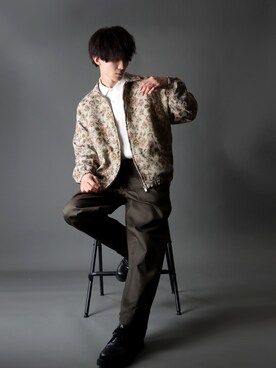 「SITRY（シトリー）のアイテム（ブルゾン）」を使った、Kanoさん（メンズ・178cm）の春コーディネート