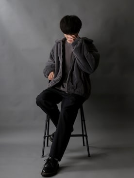 「SITRY（シトリー）のアイテム（ブルゾン）」を使った、Kanoさん（メンズ・178cm）の冬コーディネート