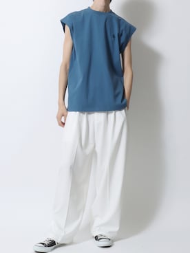 「アイテム（スラックス）」を使った、Kanoさん（メンズ・181cm・20代）の夏コーディネート