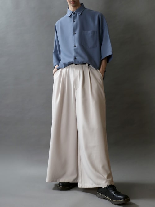 2Tuck Drape Wide Skirt Pants/別注 2タック ドレープ スカート