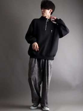 「CONVERSE（コンバース）のCONVERSE コンバース オール スター オックス / ALL STAR OX(BLACK) 32160321（スニーカー）」を使った、Kanoさん（メンズ・178cm・20代）の秋コーディネート