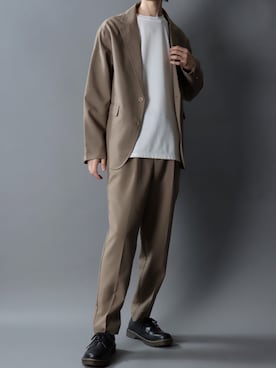 「アイテム（セットアップ）」を使った、SITRYさん（メンズ・181cm）の春コーディネート