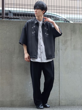 「SITRY（シトリー）のアイテム（ブルゾン）」を使った、Kanoさん（メンズ・178cm）の夏コーディネート