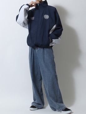 「アイテム（ナイロンジャケット）」を使った、SITRYさん（メンズ・181cm）の秋コーディネート