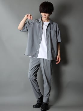 「SITRY（シトリー）のアイテム（セットアップ）」を使った、Kanoさん（メンズ・178cm）の夏コーディネート