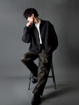 「SITRY（シトリー）のアイテム（ブルゾン）」を使った、Kanoさん（メンズ・178cm）の春コーディネート