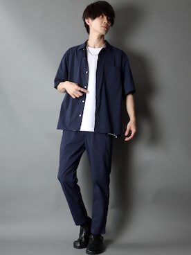「SITRY（シトリー）のアイテム（セットアップ）」を使った、Kanoさん（メンズ・178cm）の春コーディネート