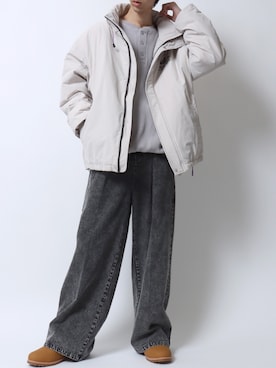 「アイテム（ベルト）」を使った、SITRYさん（メンズ・181cm）の冬コーディネート