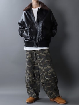 「アイテム（パンツ）」を使った、SITRYさん（メンズ・181cm・20代）の冬コーディネート