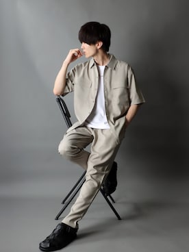 「SITRY（シトリー）のアイテム（セットアップ）」を使った、Kanoさん（メンズ・178cm）の春コーディネート