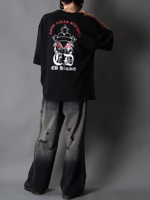 Ed Hardy（エド・ハーディー） tシャツ ヴィンテージライク ロック