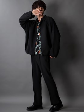 「ドルマンスリーブ」｜「アイテム（ブルゾン）」を使った、Kanoさん（メンズ・178cm）の秋コーディネート