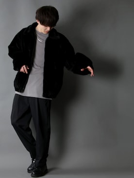「SITRY（シトリー）のアイテム（ブルゾン）」を使った、Kanoさん（メンズ・178cm）の冬コーディネート