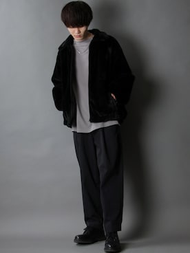 「SITRY（シトリー）のアイテム（ブルゾン）」を使った、Kanoさん（メンズ・178cm）の冬コーディネート