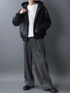 「アイテム（Tシャツ/カットソー）」を使った、SITRYさん（メンズ・181cm）の冬コーディネート