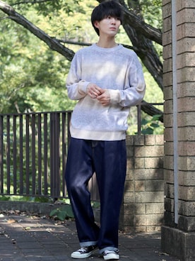 「CONVERSE（コンバース）のCONVERSE コンバース オール スター オックス / ALL STAR OX(BLACK) 32160321（スニーカー）」を使った、Kanoさん（メンズ・178cm・20代）の秋コーディネート