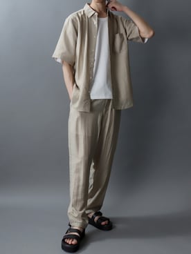 「アイテム（セットアップ）」を使った、SITRYさん（メンズ・181cm）の春コーディネート