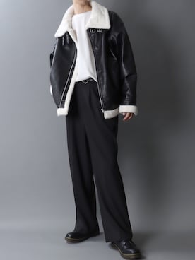 「アイテム（スラックス）」を使った、SITRYさん（メンズ・181cm・20代）の冬コーディネート