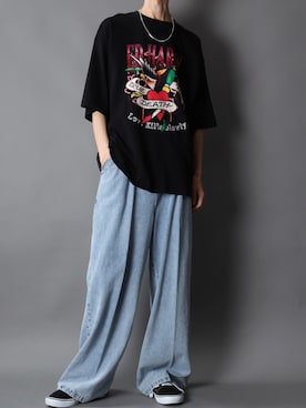 「Levi's（リーバイス）のアイテム」を使った、SITRYさん（メンズ・181cm）の秋コーディネート