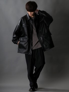 「SITRY（シトリー）のアイテム（ブルゾン）」を使った、Kanoさん（メンズ・178cm）の秋コーディネート