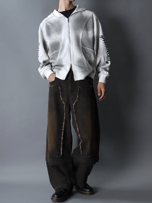 セール】Grunge Style Sweat Hoodie/グランジ ヴィンテージライク