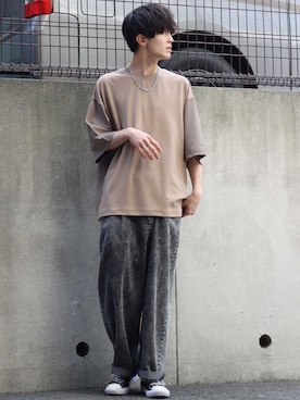 「CONVERSE（コンバース）のCONVERSE コンバース オール スター オックス / ALL STAR OX(BLACK) 32160321（スニーカー）」を使った、Kanoさん（メンズ・178cm・20代）の夏コーディネート