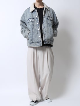 「Levi's（リーバイス）のアイテム」を使った、SITRYさん（メンズ・181cm）の冬コーディネート