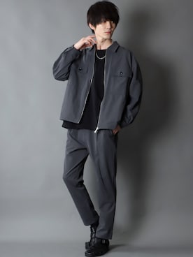 「SITRY（シトリー）のアイテム（セットアップ）」を使った、Kanoさん（メンズ・178cm）の春コーディネート