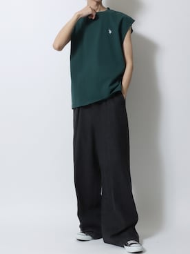 「アイテム（パンツ）」を使った、Kanoさん（メンズ・181cm・20代）の夏コーディネート