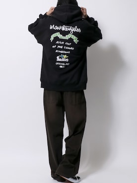 「Mark Gonzales（マーク・ゴンザレス）のアイテム」を使った、Kanoさん（メンズ・178cm）の冬コーディネート