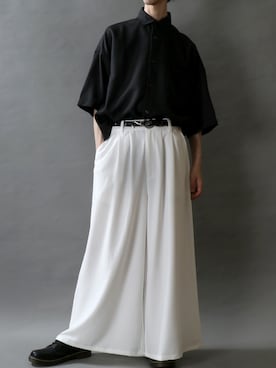 「アイテム（スラックス）」を使った、SITRYさん（メンズ・181cm）の秋コーディネート