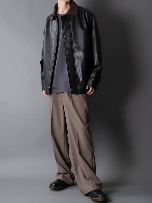 セール】Synthetic Leather Hunting Jacket/オーバーサイズ