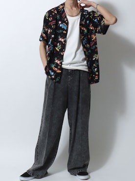 「Levi's（リーバイス）のアイテム」を使った、SITRYさん（メンズ・181cm）の夏コーディネート