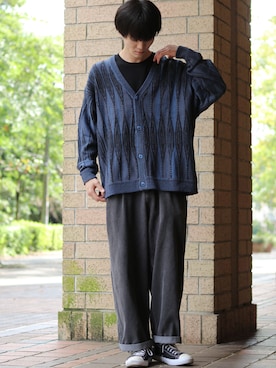 「CONVERSE（コンバース）のCONVERSE コンバース オール スター オックス / ALL STAR OX(BLACK) 32160321（スニーカー）」を使った、Kanoさん（メンズ・178cm・20代）の秋コーディネート