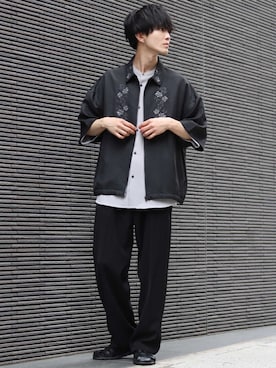 「SITRY（シトリー）のアイテム（ブルゾン）」を使った、Kanoさん（メンズ・178cm）の夏コーディネート