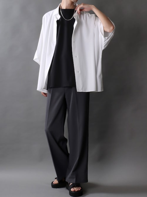 セール】Oversize Drop shoulder Dolman Sleeve shirt/オーバー