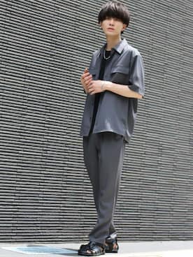 「SITRY（シトリー）のアイテム（セットアップ）」を使った、Kanoさん（メンズ・178cm）の夏コーディネート