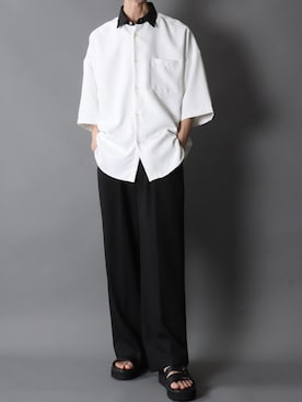 「アイテム（スラックス）」を使った、Kanoさん（メンズ・181cm・20代）の夏コーディネート