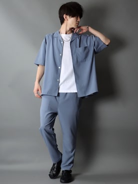 「SITRY（シトリー）のアイテム（セットアップ）」を使った、Kanoさん（メンズ・178cm）の春コーディネート