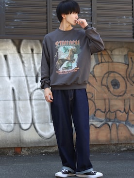 「CONVERSE（コンバース）のCONVERSE コンバース オール スター オックス / ALL STAR OX(BLACK) 32160321（スニーカー）」を使った、Kanoさん（メンズ・178cm・20代）の秋コーディネート