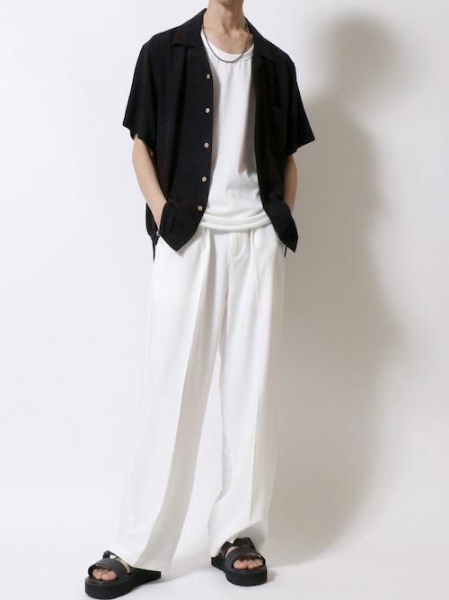 セール】SITRY 1Tuck Drape Semi Wide Straight Pants/別注 1タック