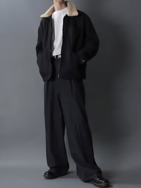 「Dr. Martens（ドクターマーチン）のアイテム」を使った、SITRYさん（メンズ・181cm）の秋コーディネート