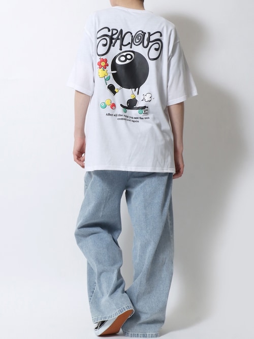 SITRY tシャツ Foam Print T-Shirt/発泡バックプリント オーバー