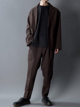 「アイテム（セットアップ）」を使った、SITRYさん（メンズ・181cm）の春コーディネート