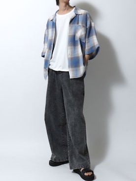 「Levi's（リーバイス）のアイテム」を使った、SITRYさん（メンズ・181cm）の夏コーディネート