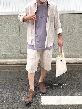 「UNIQLO（ユニクロ）の50色ソックス（消臭機能付き）（ソックス/靴下）」を使った、えるちさん（メンズ・170cm）の夏コーディネート