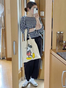 「ニコアンド」｜「アイテム（バレエシューズ）」を使った、かなっぺさん（レディース・166cm）の夏コーディネート