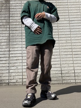 「AS KNOW AS PINKY（アズノゥアズピンキー）のアイテム（スラックス）」を使った、KOU(相互フォロー)さん（レディース・150cm）の秋コーディネート