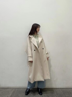 「N.（N. Natural Beauty Basic）（エヌエヌナチュラルビューティーベーシック）のアイテム（ステンカラーコート）」を使った、N. STAFFさん（レディース・164cm）の冬コーディネート